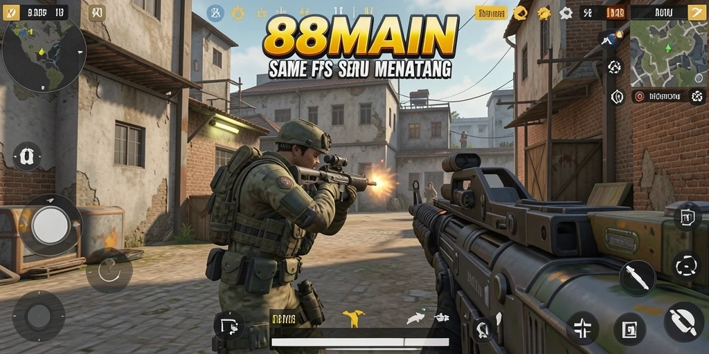 Tangkap aksi seru dalam gameplay FPS 88MAIN.