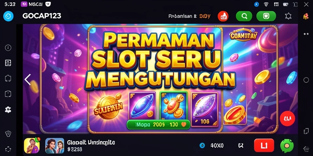 Screenshot utama GOCAP123 menampilkan gameplay Slot yang mendebarkan.