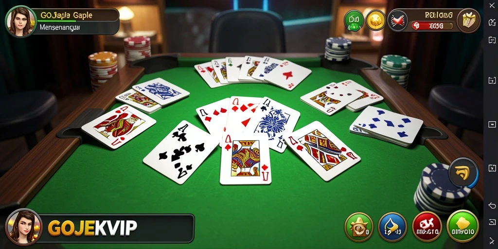 Screenshot gameplay Gaple yang seru di GOJEKVIP.
