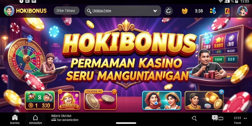 Gameplay HOKIBONUS yang penuh aksi di layar smartphone.