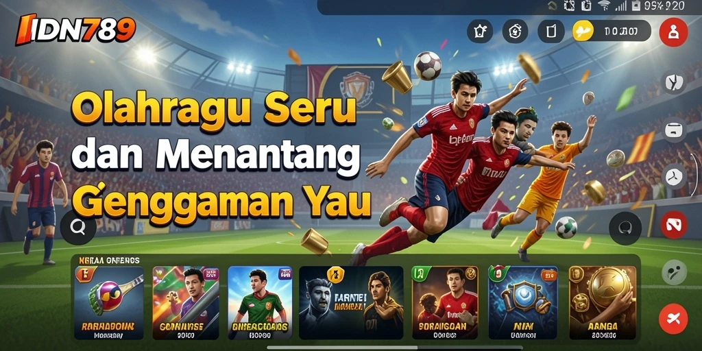 Screenshot utama IDN789 menampilkan aksi seru dalam olahraga.