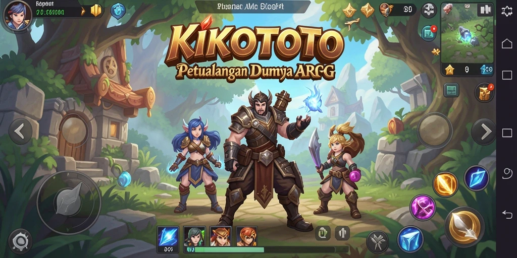 Gameplay KIKOTOTO yang menantang dan seru dalam dunia fantasi.