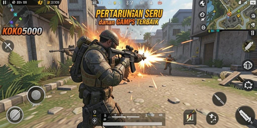Gameplay seru dengan aksi tembak-menembak yang mendebarkan.