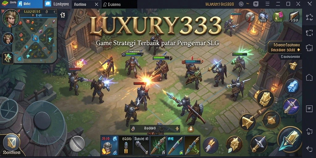 Tangkapan layar gameplay dari LUXURY333 menunjukkan aksi strategis yang menegangkan.