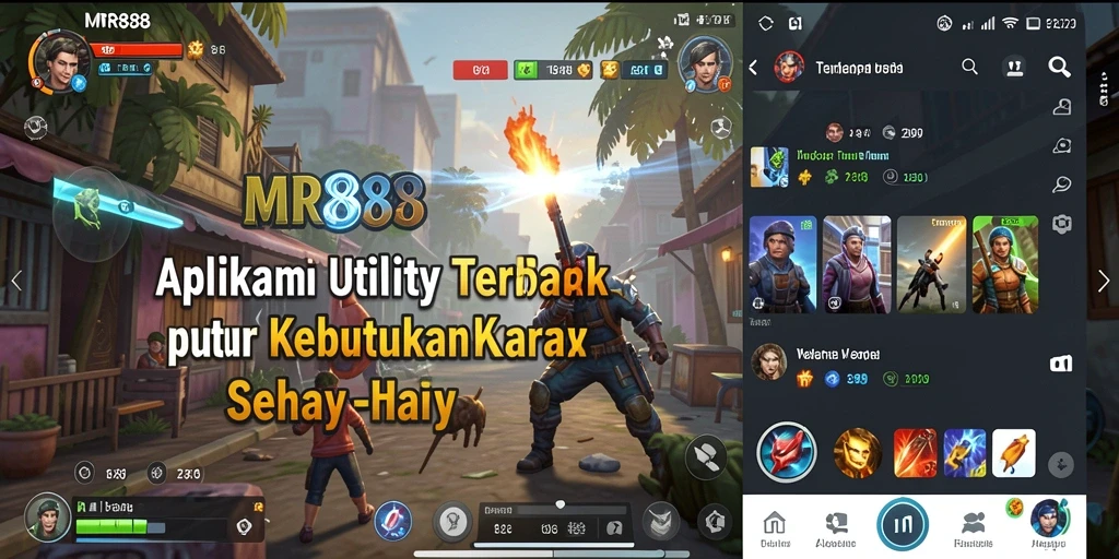 Tampilan antarmuka MR888 menampilkan fitur-fitur Utility yang bermanfaat.