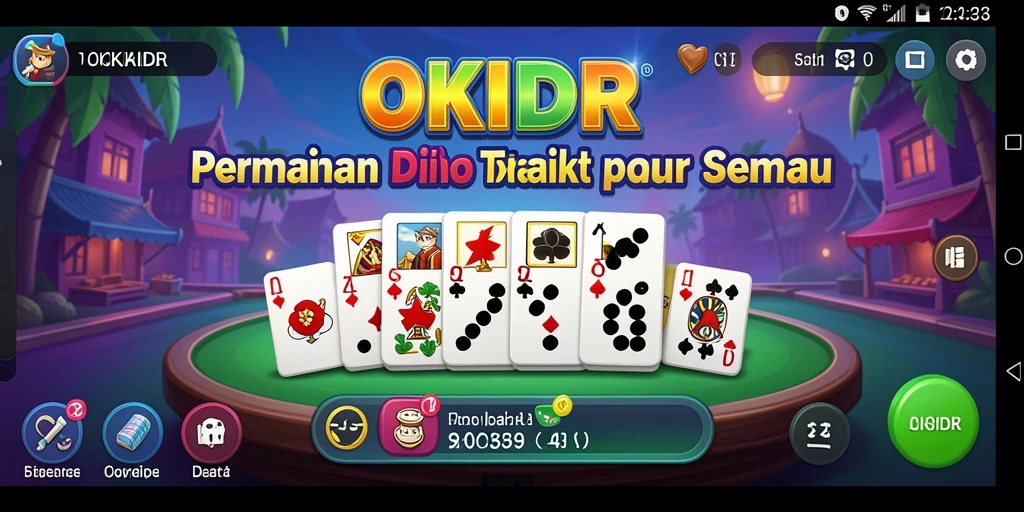 Tampilan gameplay seru dari permainan domino OKIDR.