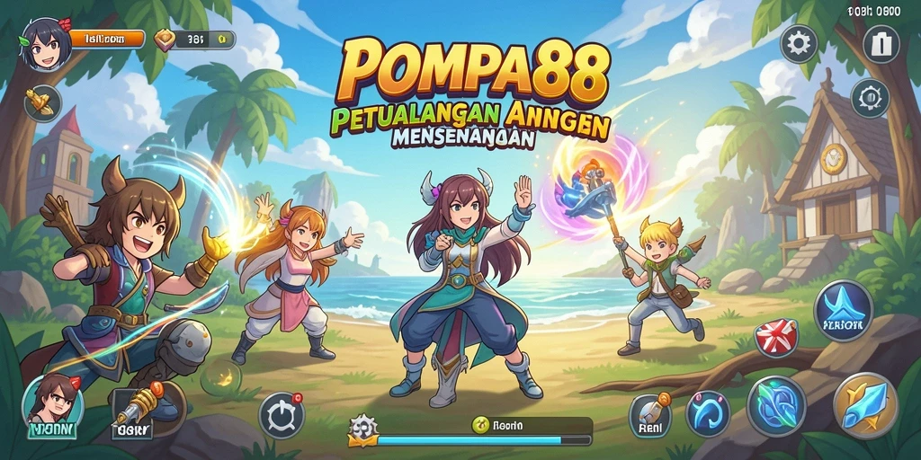 Gameplay POMPA88 yang menampilkan karakter anime yang menarik.