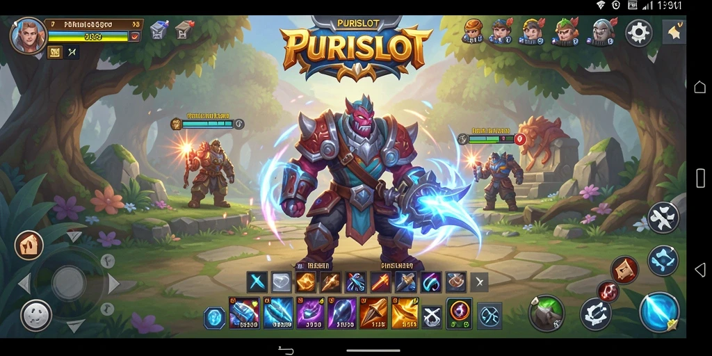 Tangkapan layar utama dari gameplay seru PURISLOT yang menampilkan aksi mendebarkan.