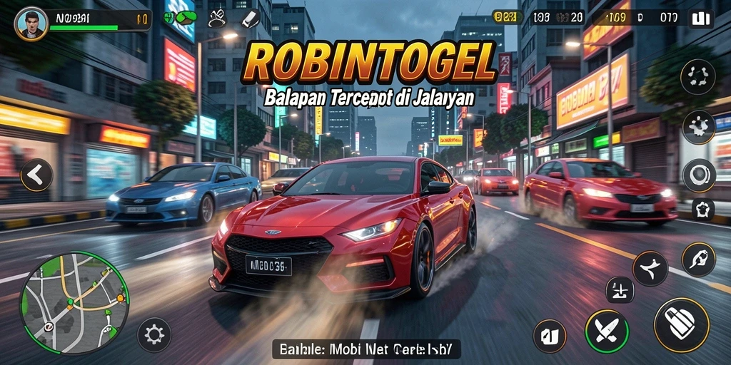 Screenshot menampilkan aksi balapan mobil di <strong>ROBINTOGEL</strong> dengan grafis memukau.