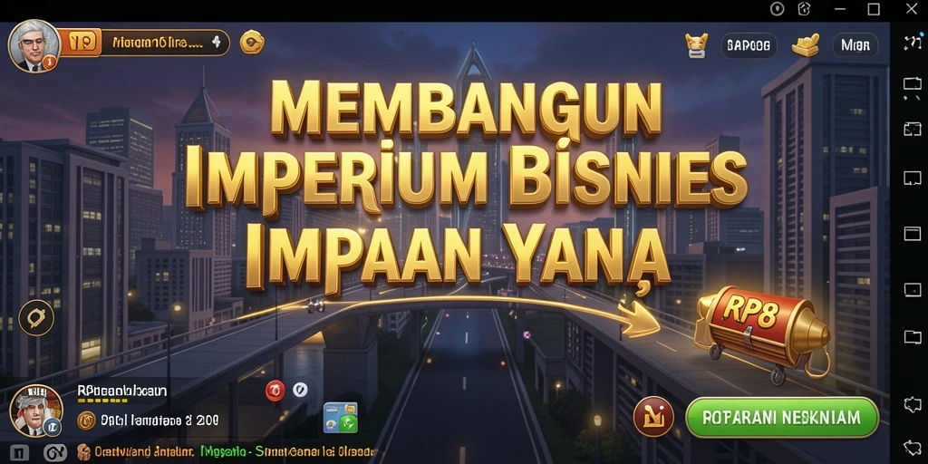 Tampilan gameplay RP8 yang seru dan menarik dalam membangun bisnis.