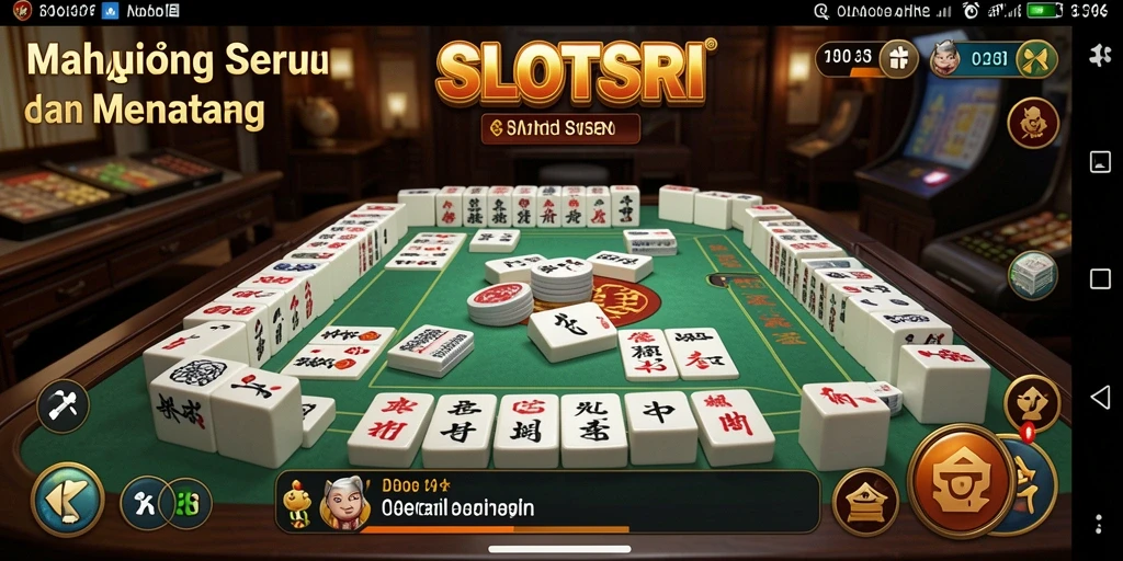 Tampilan menarik dari gameplay Mahjong di SLOTSRI.
