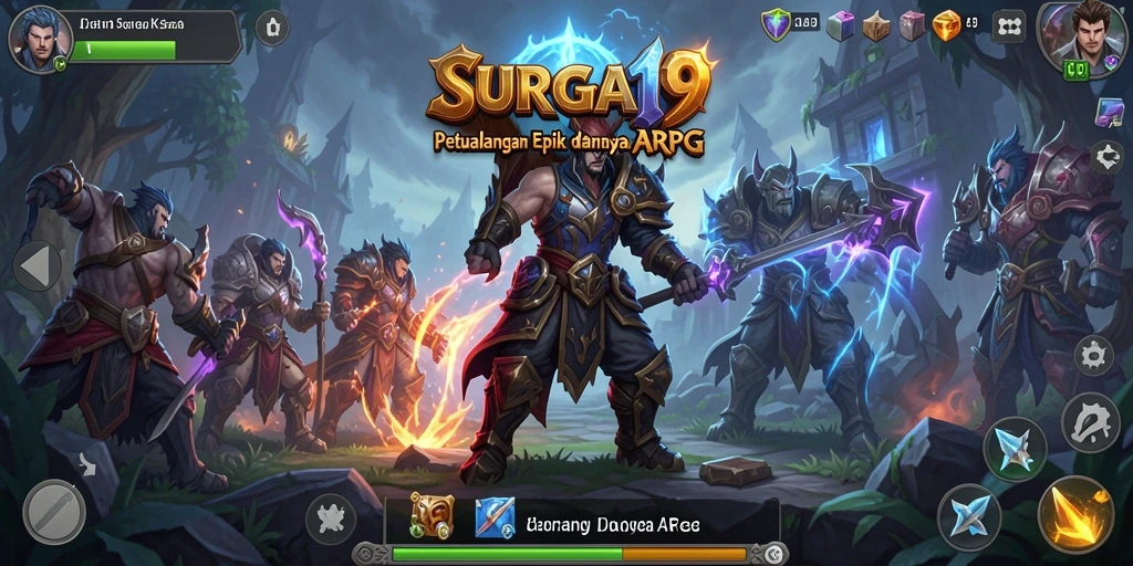 Tampilan menarik dari pertarungan dalam game ARPG.