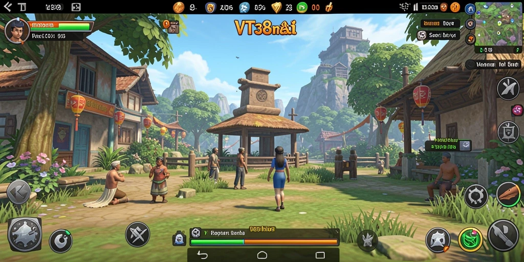 Tampilan gameplay VT38 yang seru dan penuh warna.