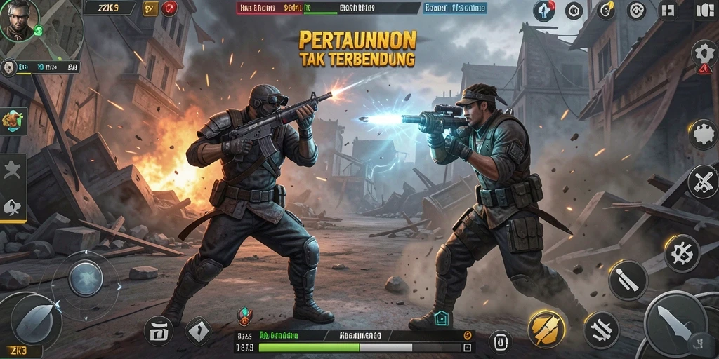 Gameplay action intens dengan grafis menakjubkan di ZK3.